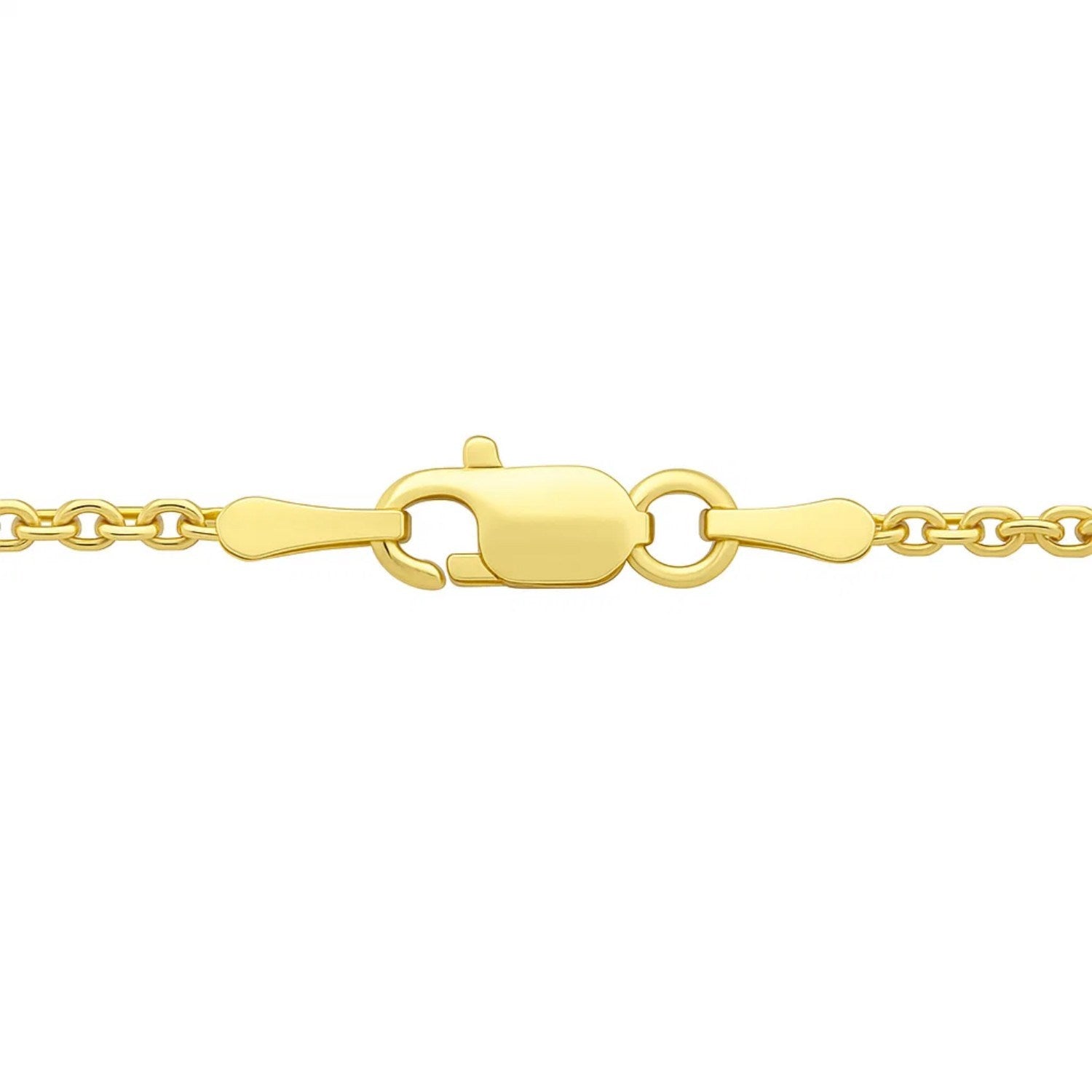 14K Tri Color Gold Interlocking Circle Pendant Necklace