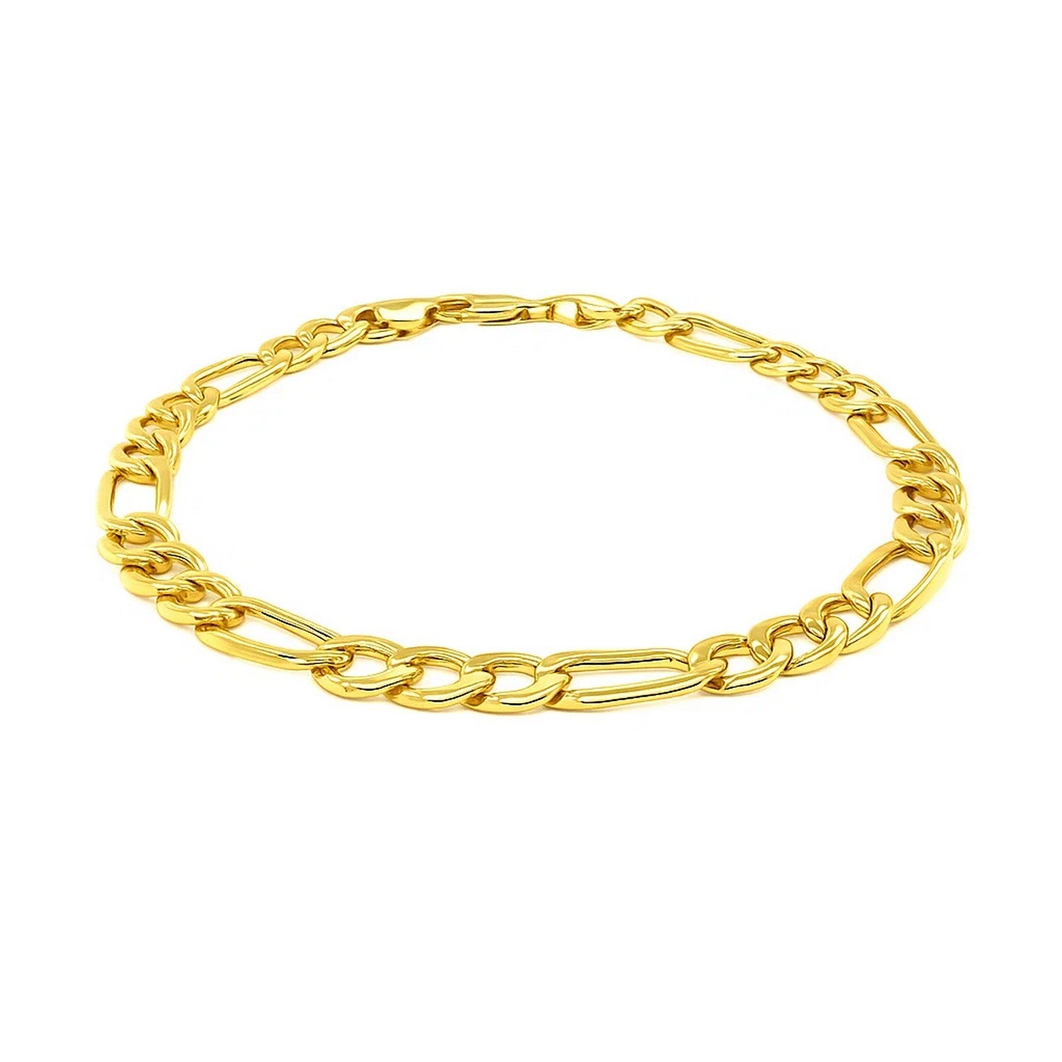 10k Yellow Gold Lite Figaro Bracelet (6.60 mm)