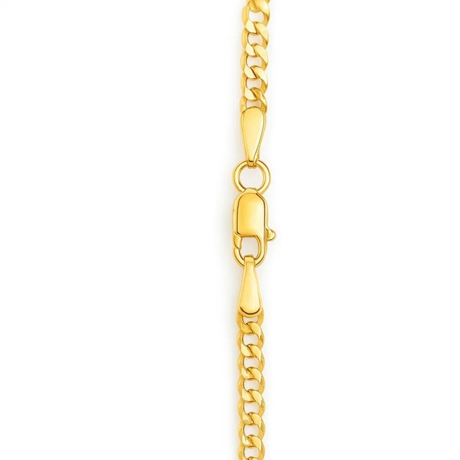14K Yellow Gold Multi Gemstone Curb Chain Necklace