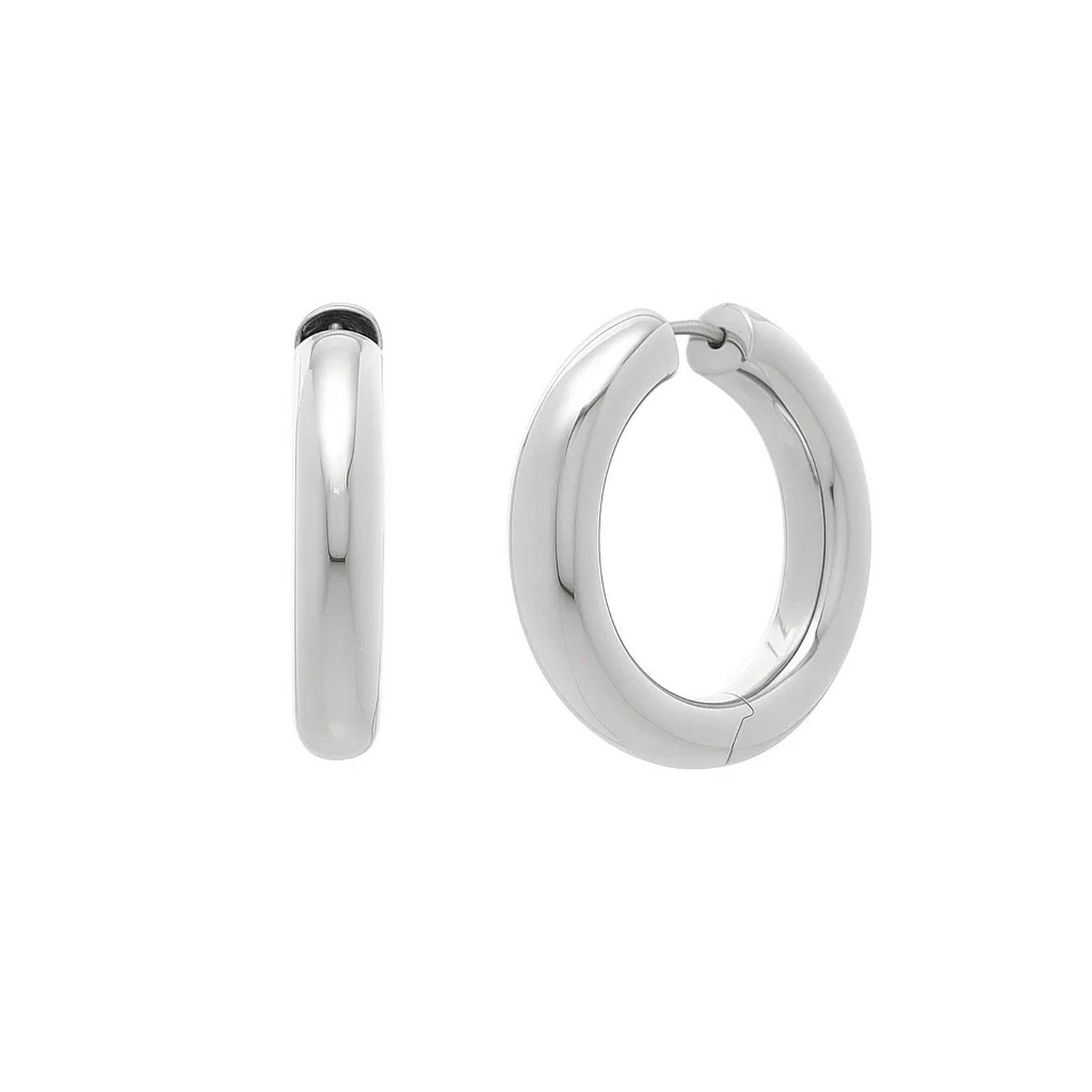 Sterling Silver Round Hoop Earrings