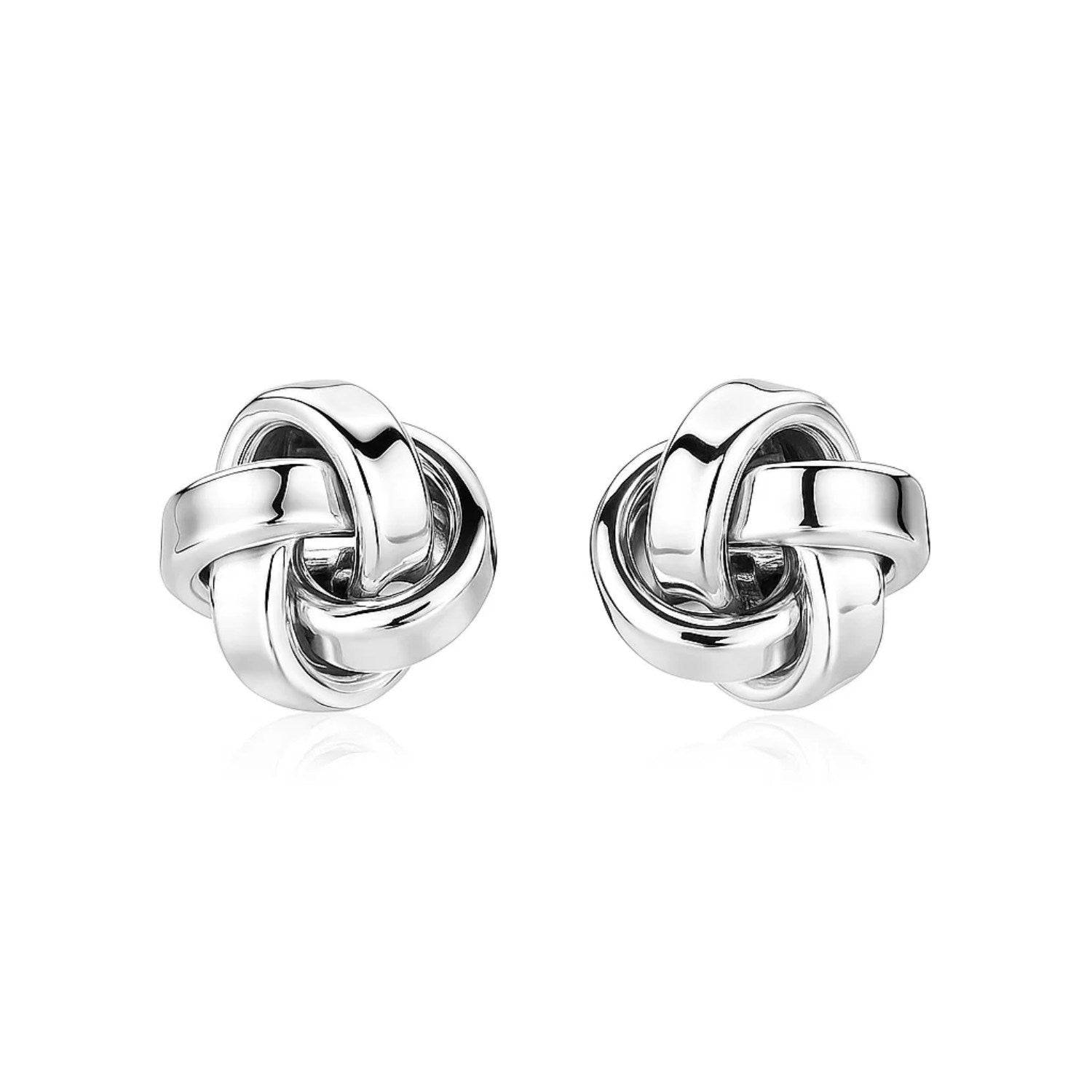 Sterling Silver Polished Love Knot Earrings(10mm)