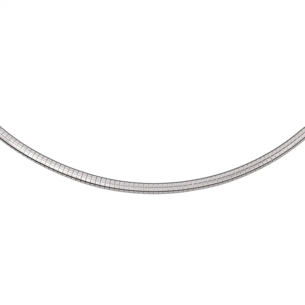Sterling Silver Classic Omega Chain Necklace (4.0mm)