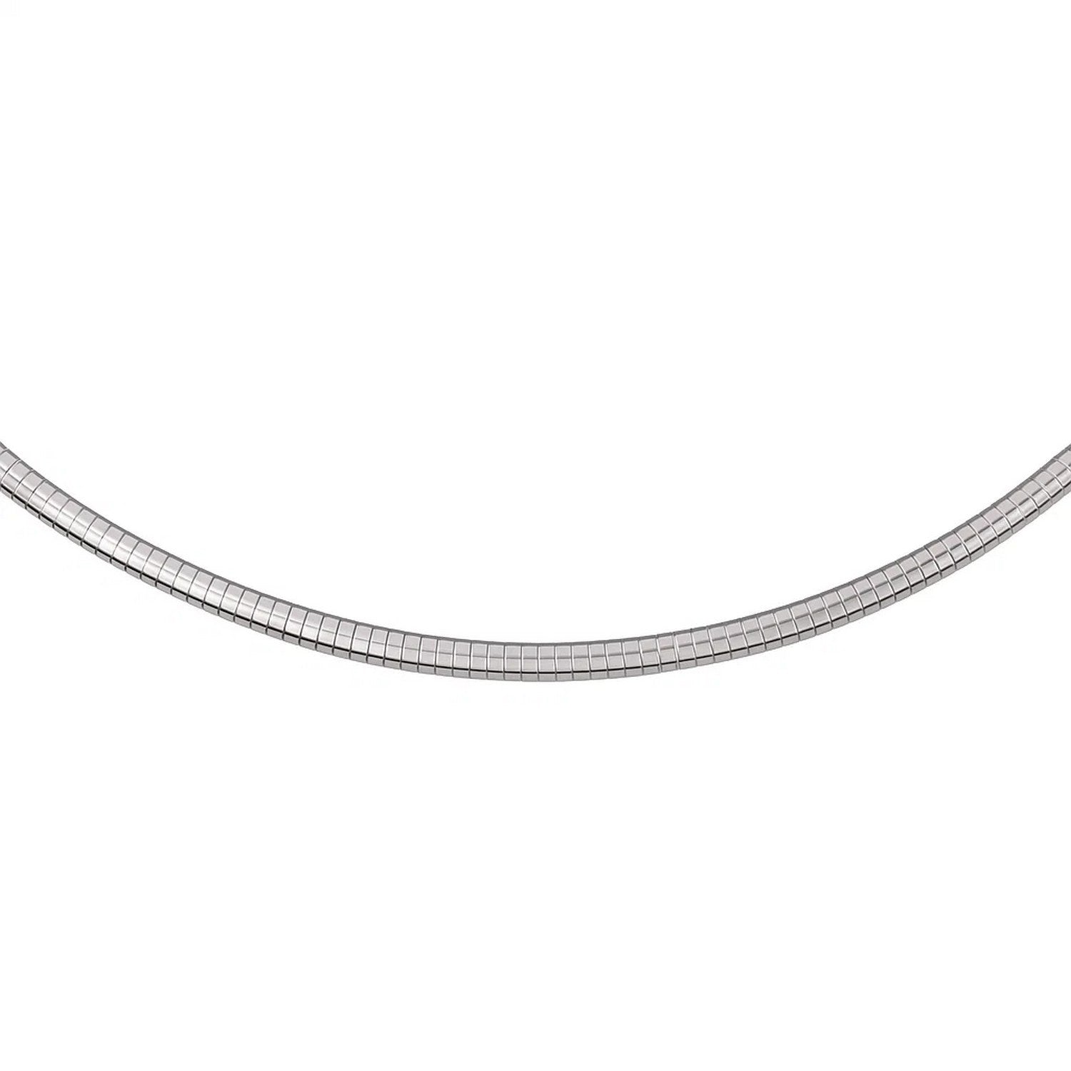 Sterling Silver Classic Omega Chain Necklace (4.0mm)
