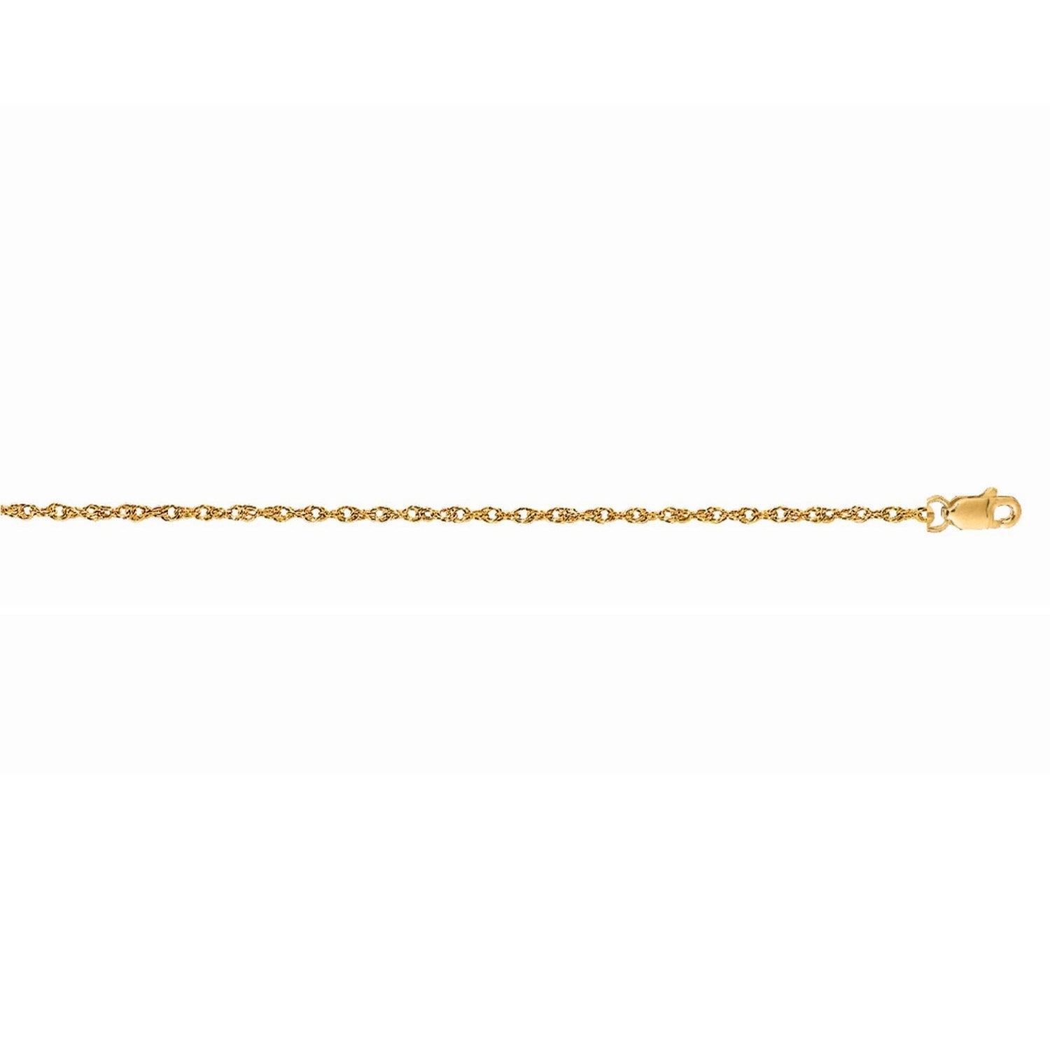 14k Yellow Gold Machine Rope Chain (1.10 mm)