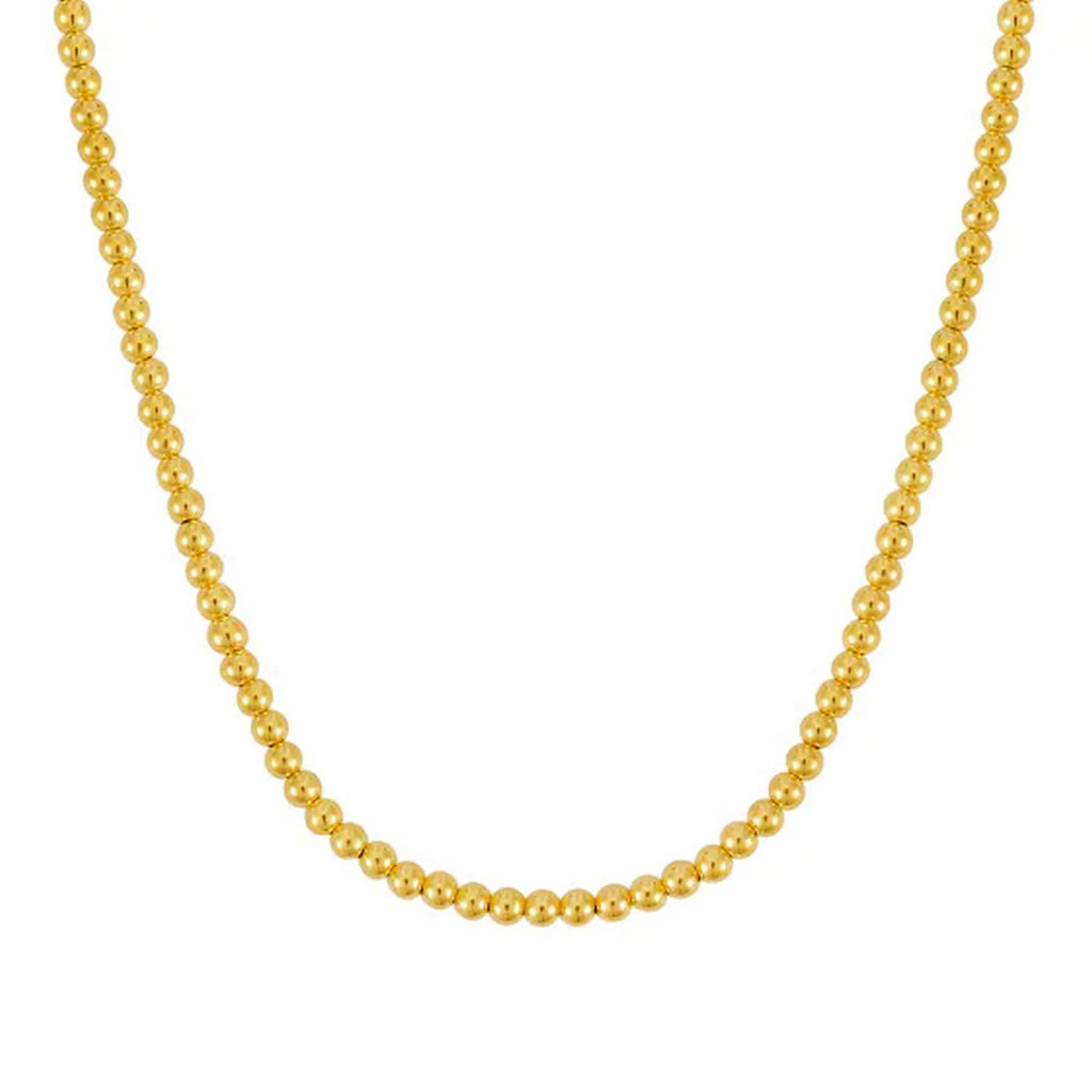 14k Yellow Gold Bead Chain Necklace(4mm)