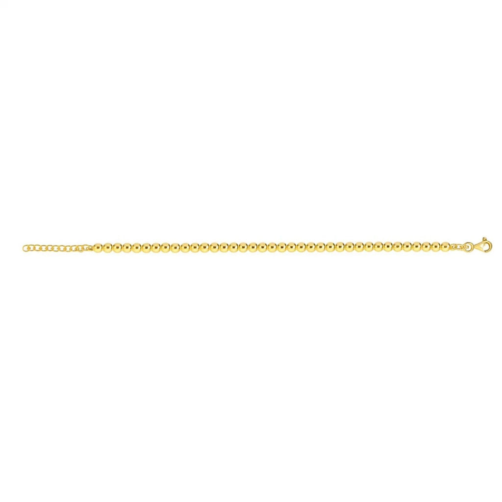 14k Yellow Gold Bead Chain Necklace(4mm)