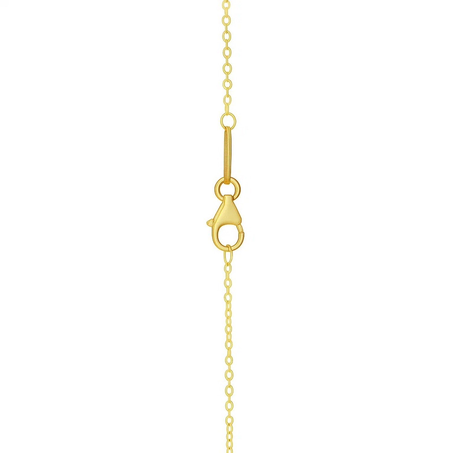 Double Cross Drop Necklace in 14K Yellow Gold