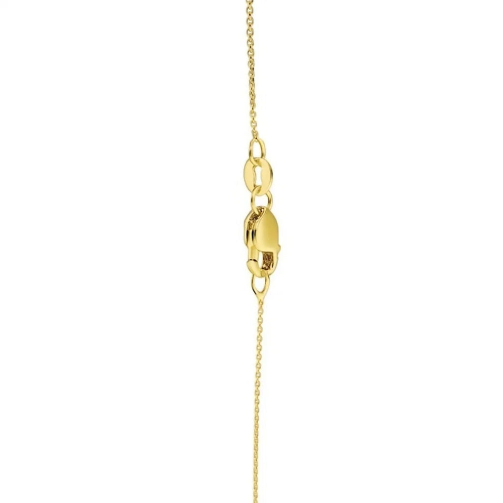 14k Yellow Gold Round North Star Locket Necklace