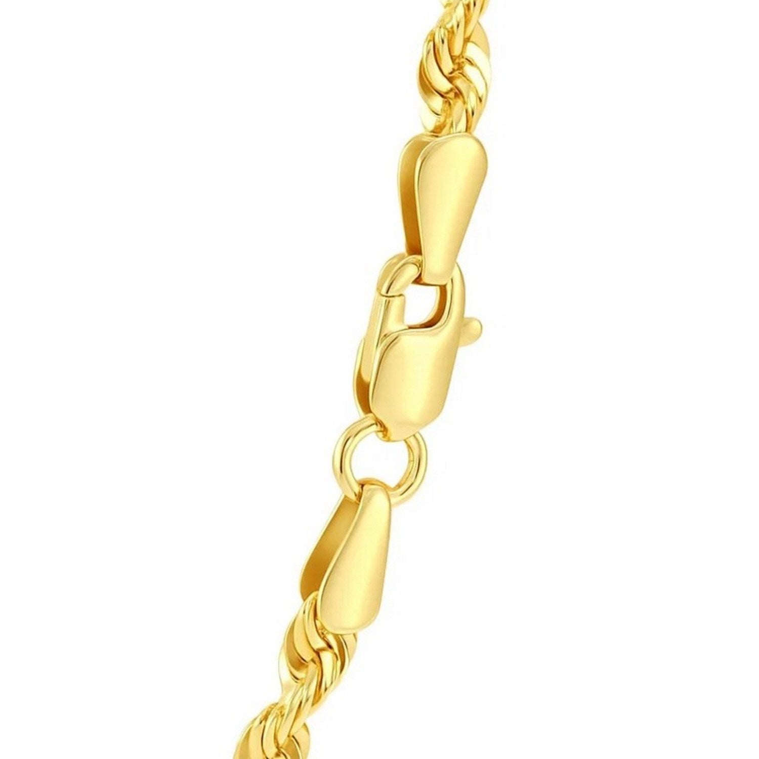 10K Yellow Gold Hollow Diamond Cut Rope Chain (5.00 mm)
