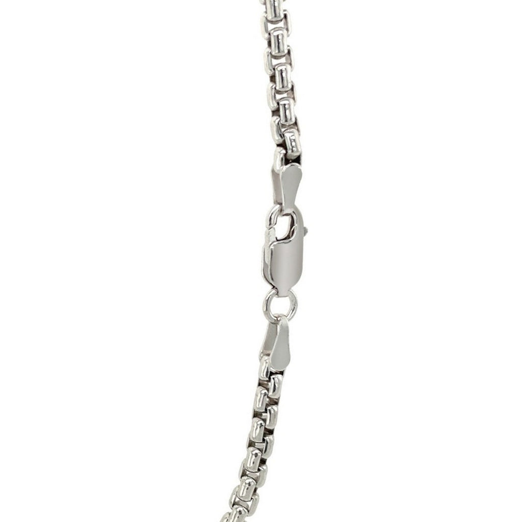 Sterling Silver Rhodium Plated Round Box Chain (3.00 mm)