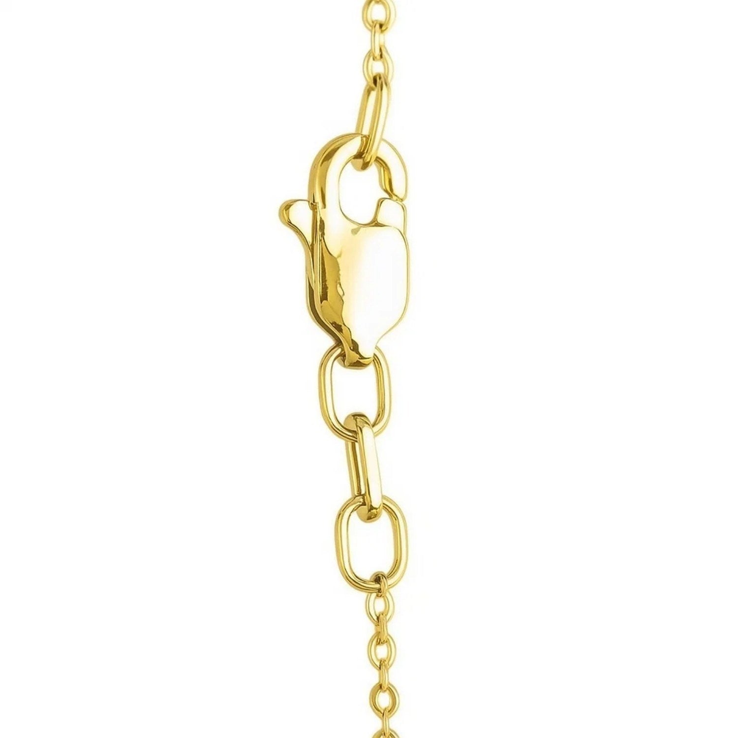 Textured Saturn Bead Necklace in 14K Yellow Gold