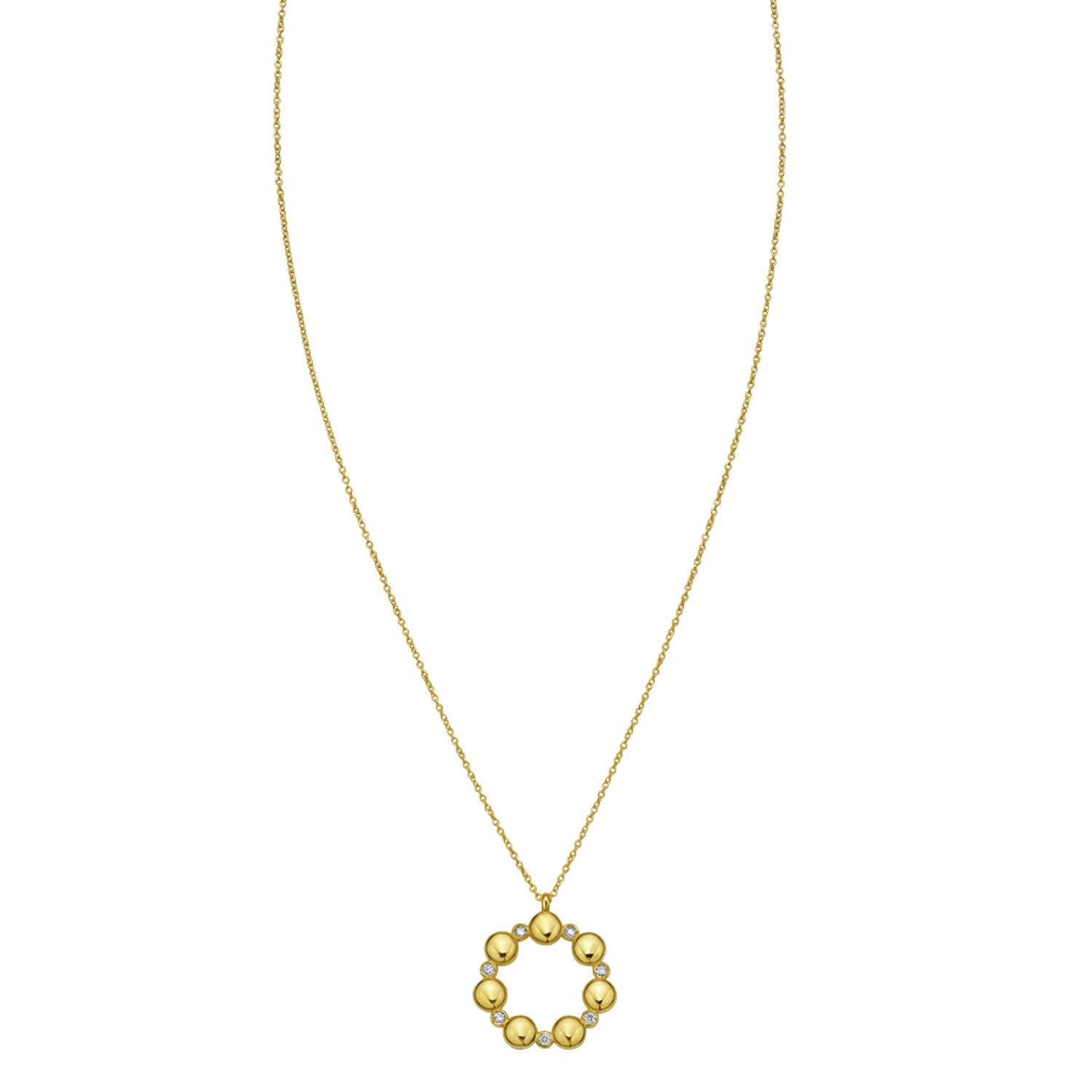 14K Yellow Gold Diamond Cut Cable Chain Necklace