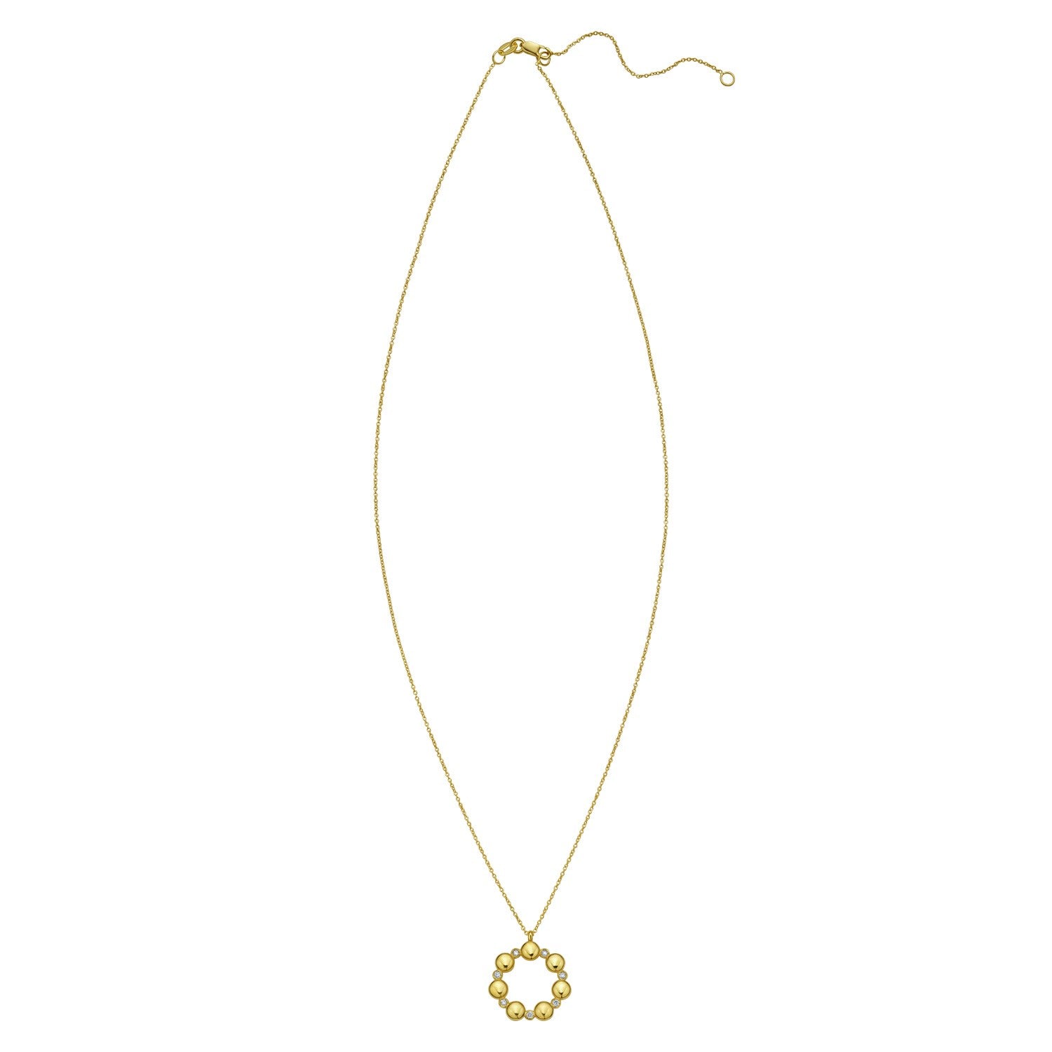 14K Yellow Gold Diamond Cut Cable Chain Necklace