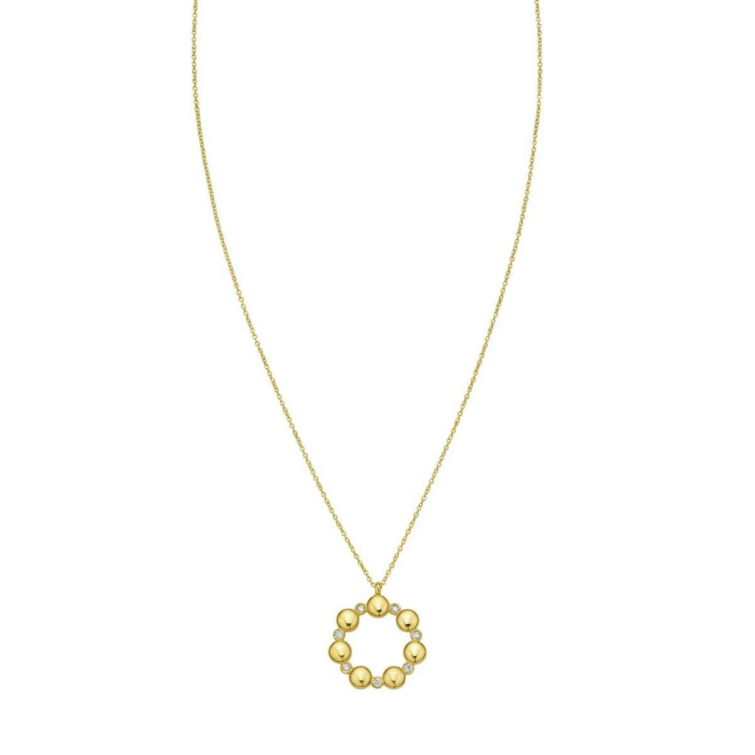 14K Yellow Gold Diamond Cut Cable Chain Necklace