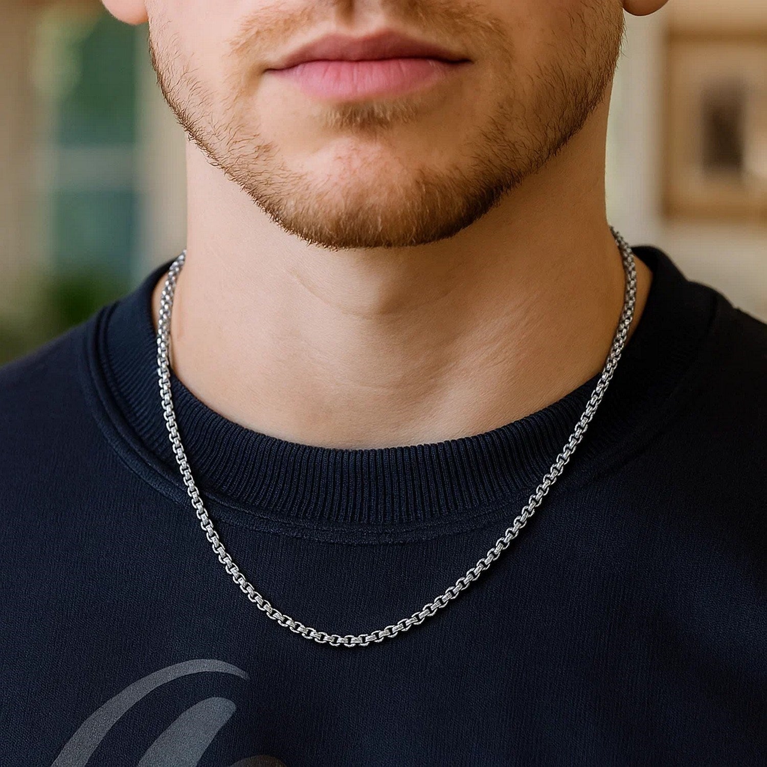 Sterling Silver Rhodium Plated Round Box Chain (1.80 mm)