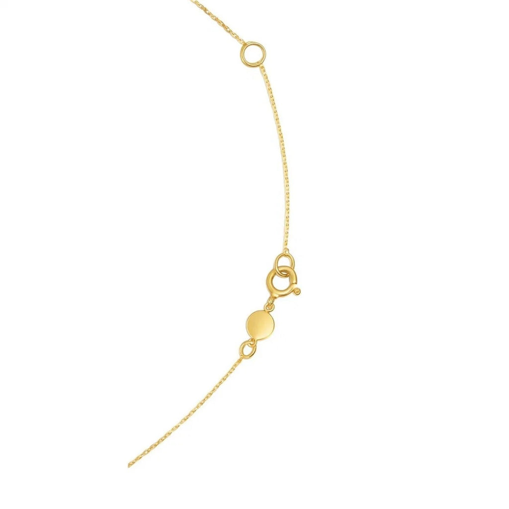 14K Yellow Gold Aquarius Necklace