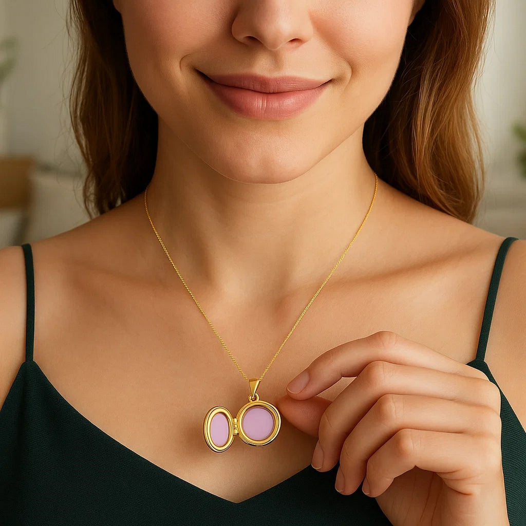 14k Yellow Gold Tree of Life Locket Necklace