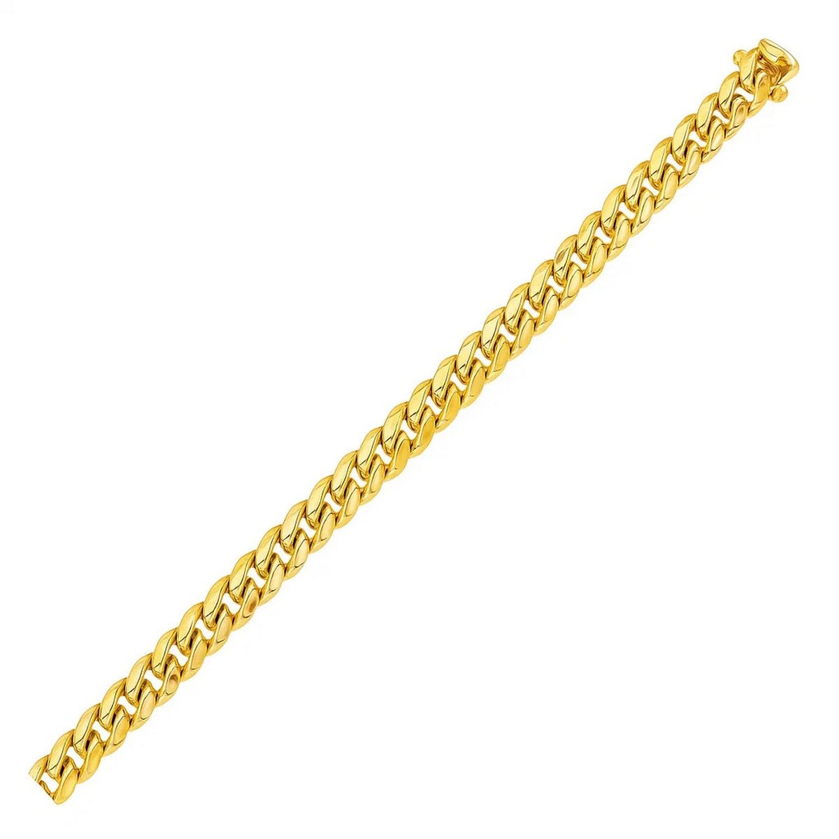 10k Yellow Gold Semi Solid Miami Cuban Bracelet (6.10 mm)
