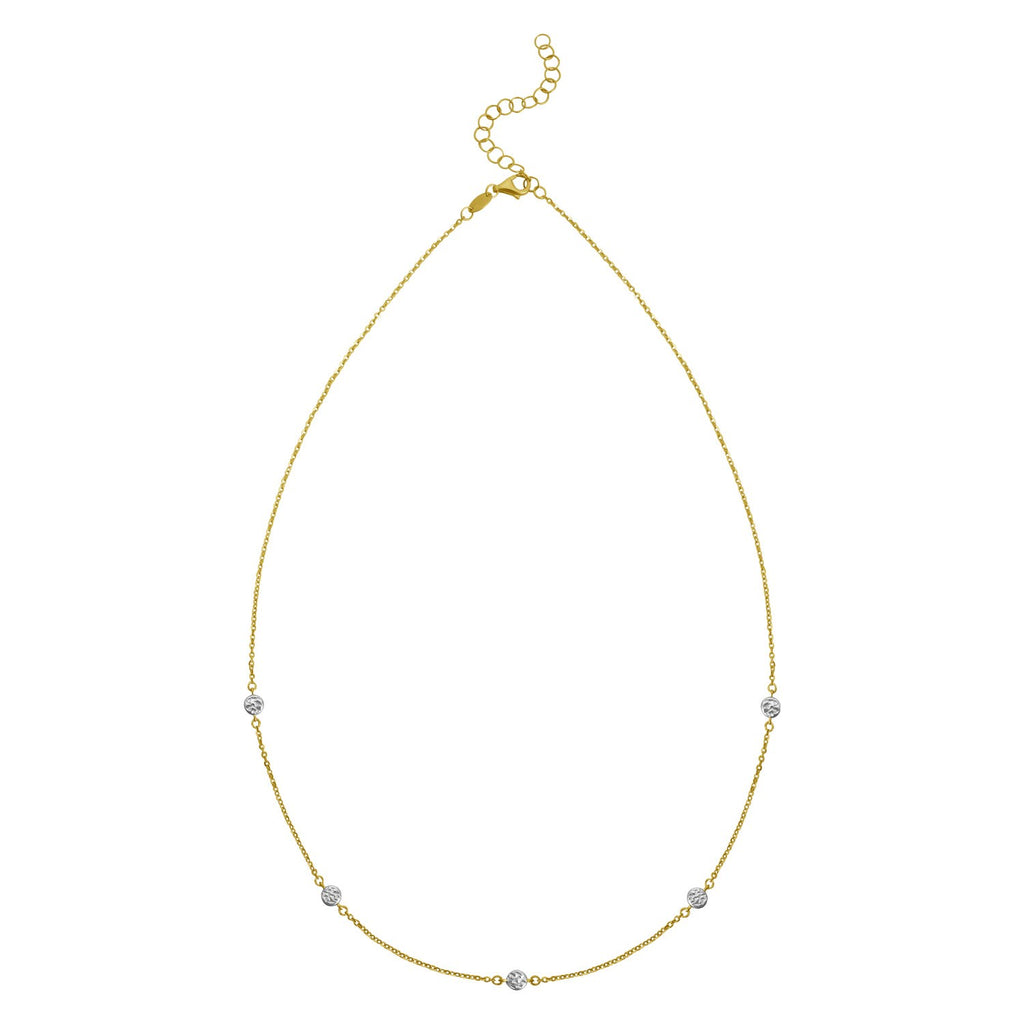 14K Two Tone Gold Classic Paperclip Chain Necklace