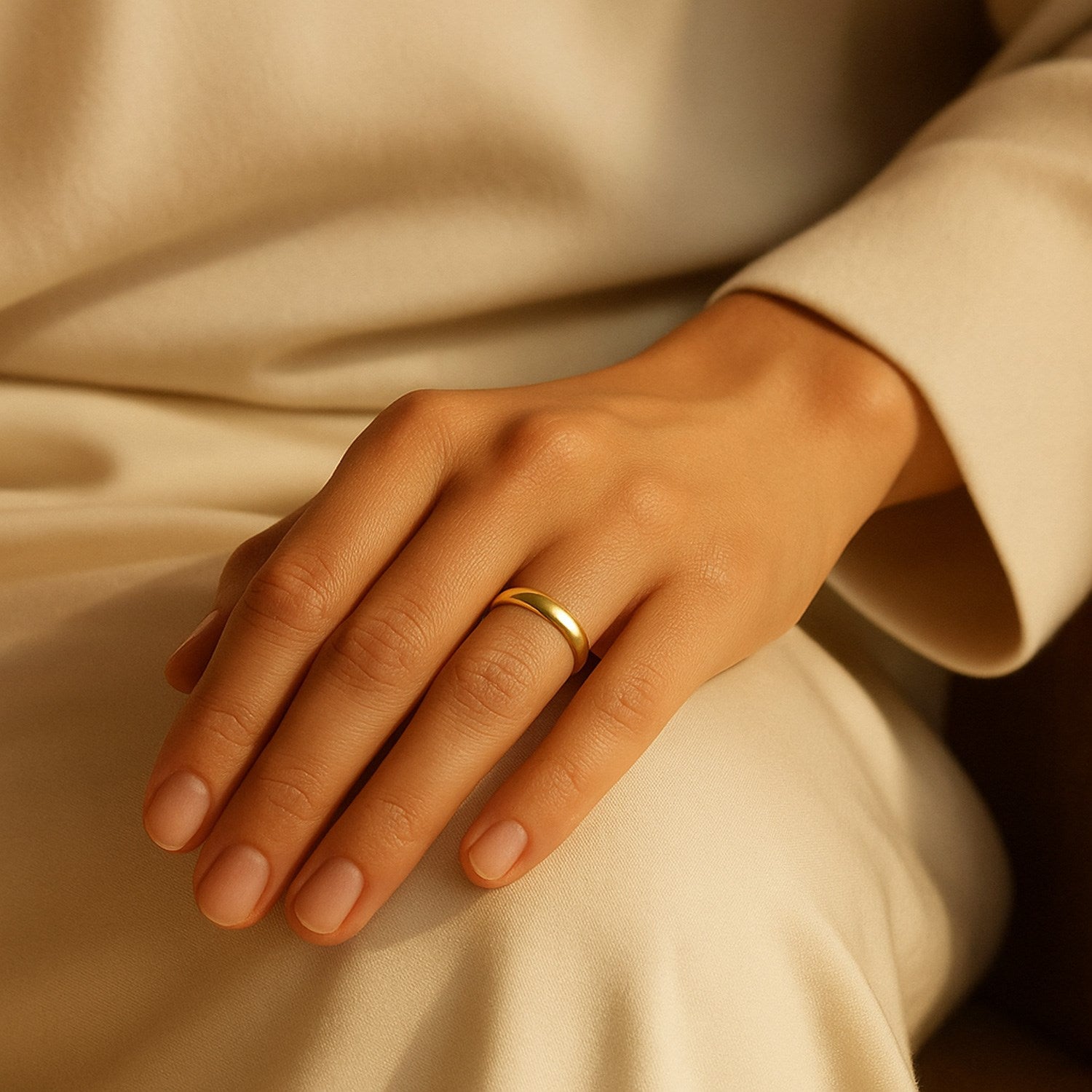 14k Yellow Gold Comfort Fit Wedding Band(4.00 mm)