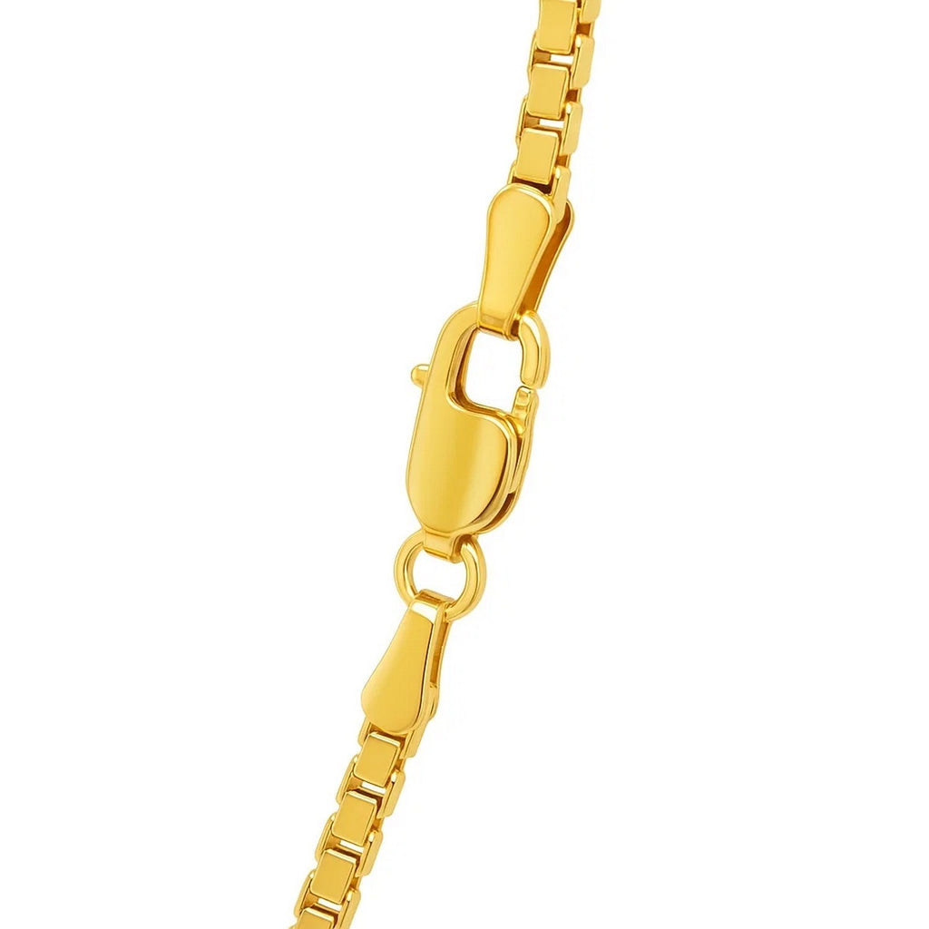 14k Yellow Gold Semi Solid Box Chain (2.10 mm)