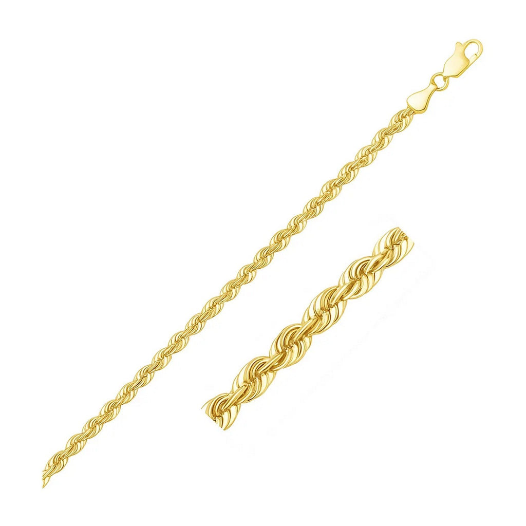 14k Yellow Gold Light Rope Chain (2.5 mm)