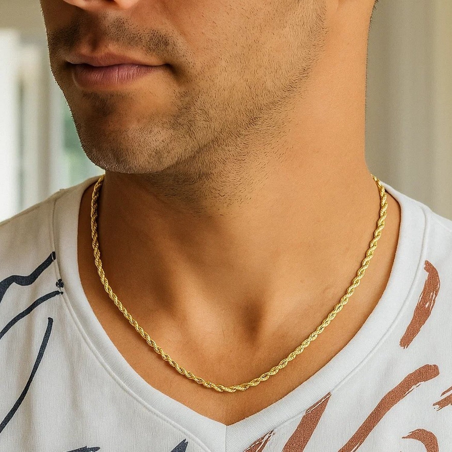 14k Yellow Gold Light Rope Chain (2.5 mm)