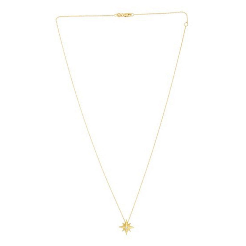14k Yellow Gold High Polish North Star Necklace