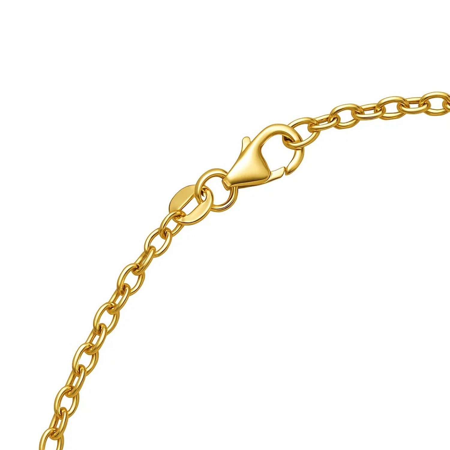 14K Yellow Gold Braided Open Heart Necklace