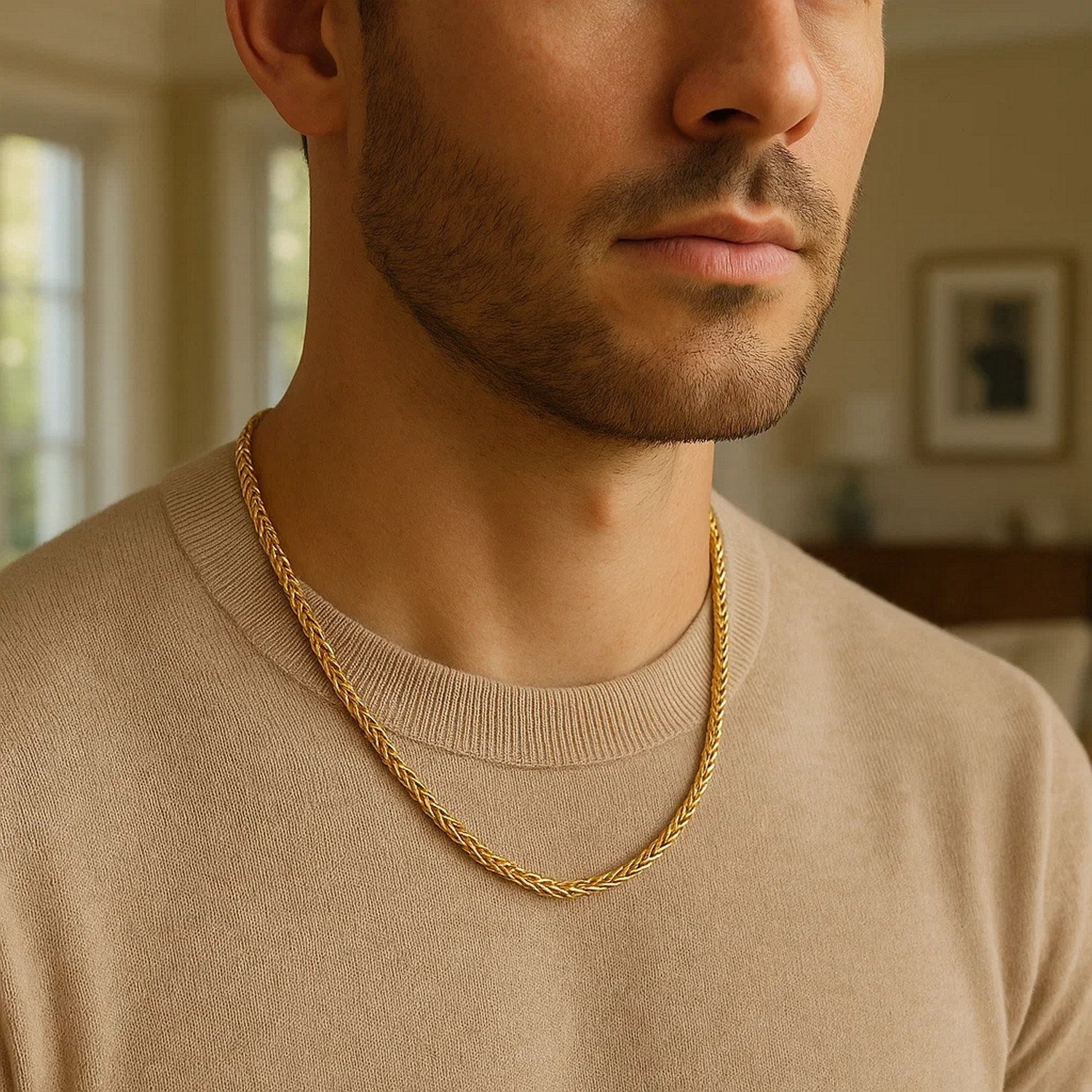 14k Yellow Gold Light Weight Wheat Chain (2.80 mm)