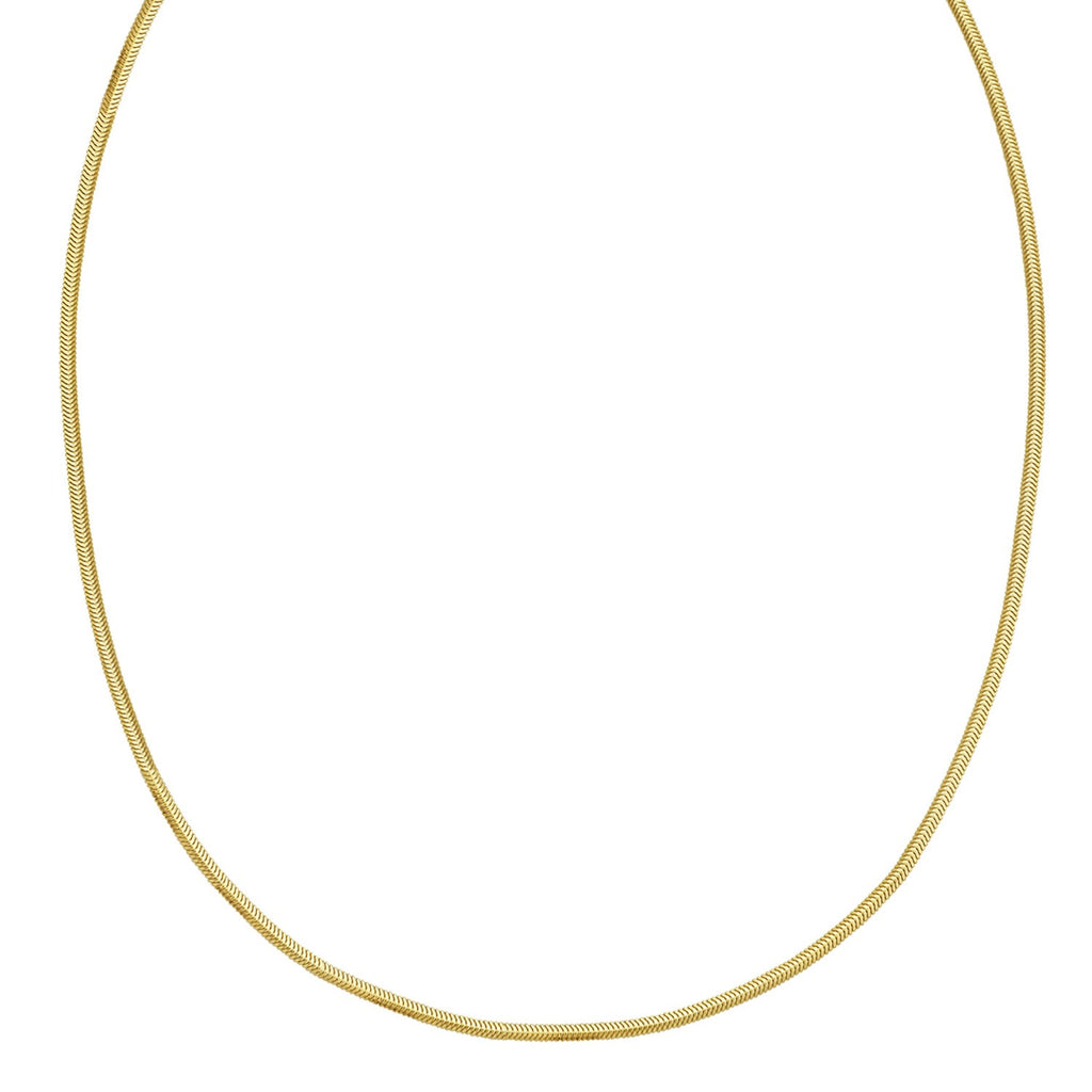 14K Yellow Gold Oval Snake Chain (2.00 mm)