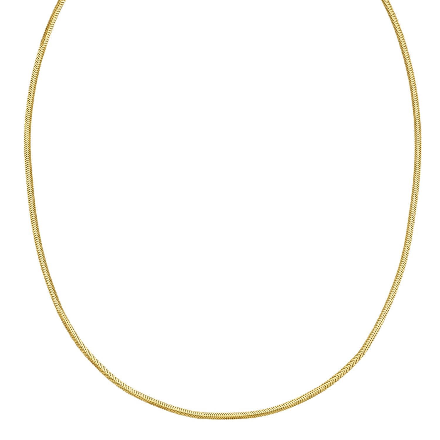 14K Yellow Gold Oval Snake Chain (2.00 mm)