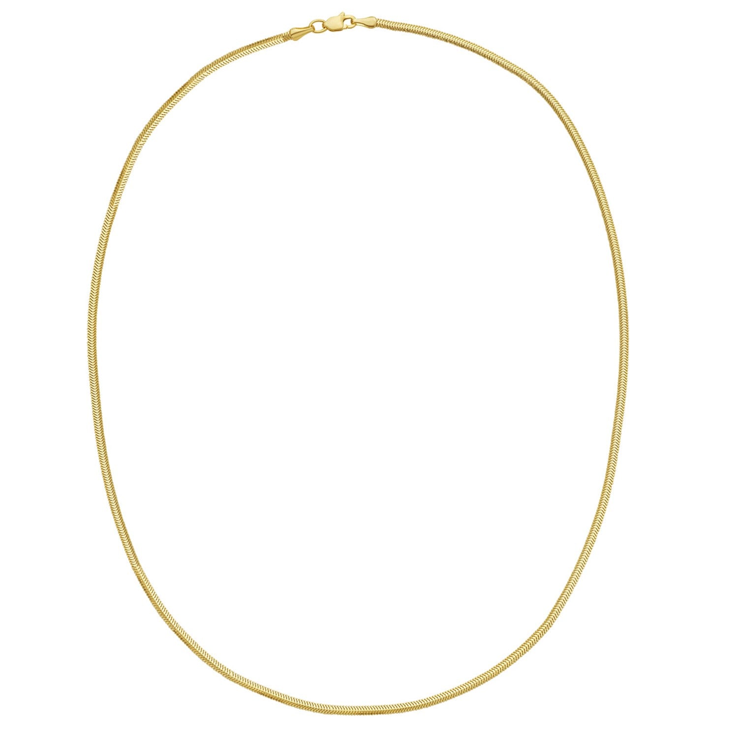14K Yellow Gold Oval Snake Chain (2.00 mm)
