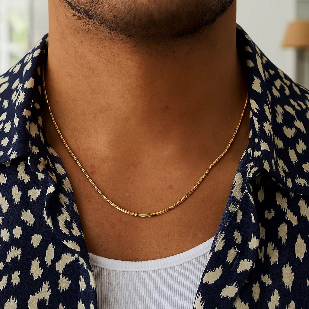 14K Yellow Gold Oval Snake Chain (2.00 mm)