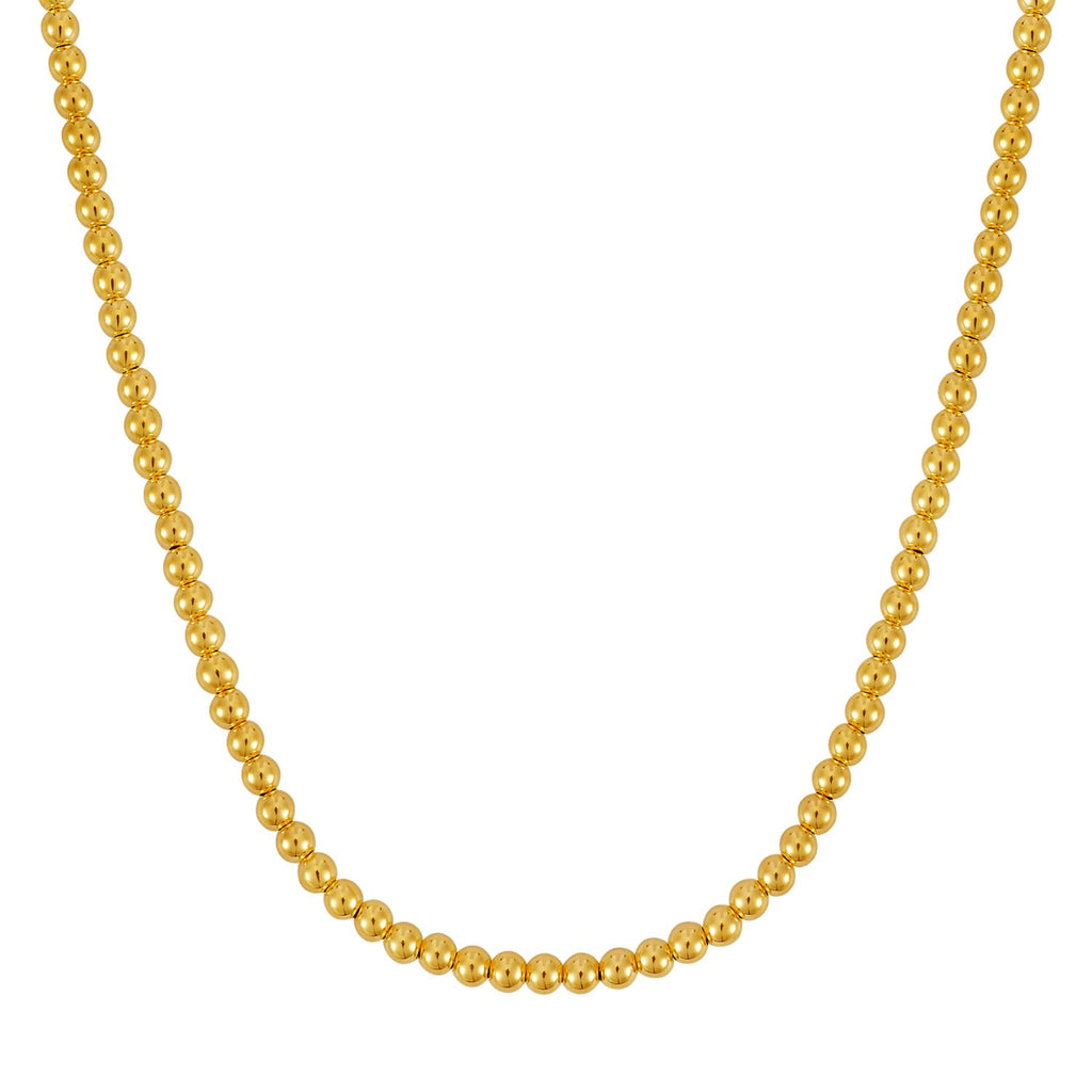 14k Yellow Gold Bead Chain Necklace(5mm)