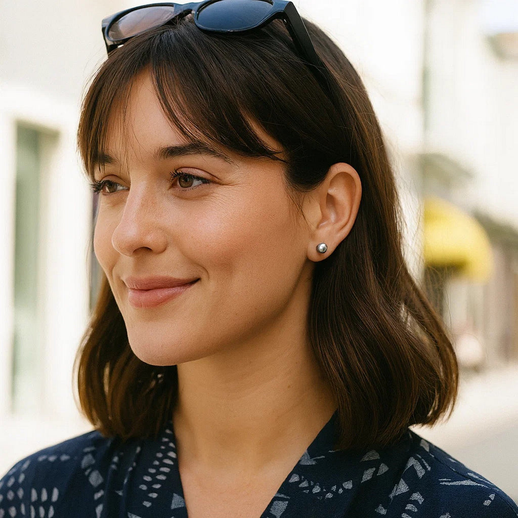 Sterling Silver Ball Stud Earrings (6.00 mm)