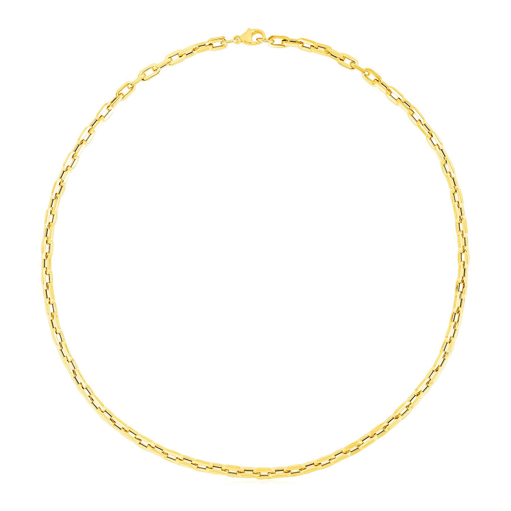14k Yellow Gold Paperclip Chain Necklace (4.20 mm)