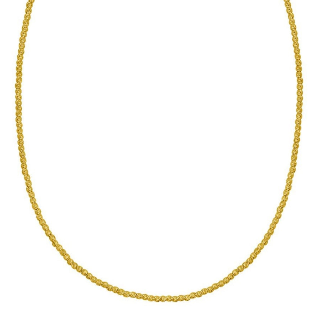 14K Yellow Gold Bead Chain Necklace (2.30 mm)