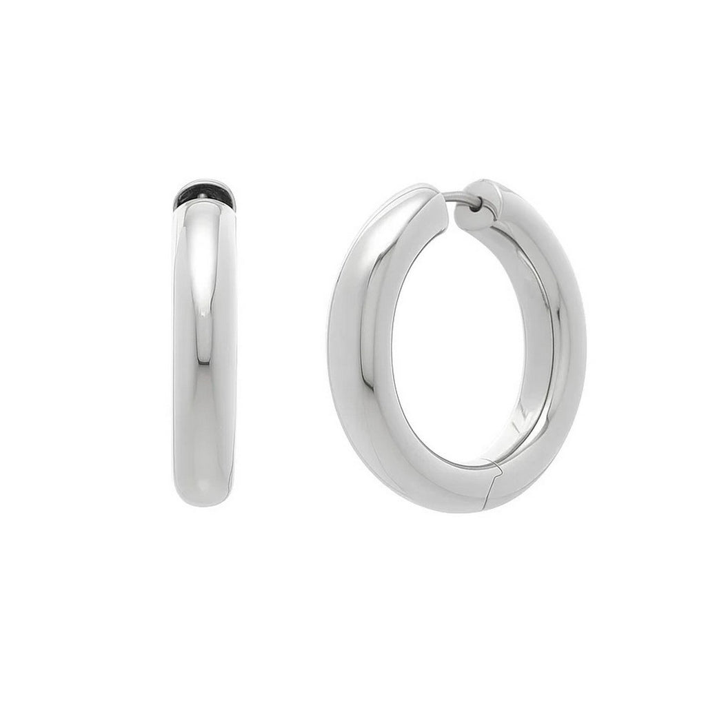 Sterling Silver Round Hoop Earrings