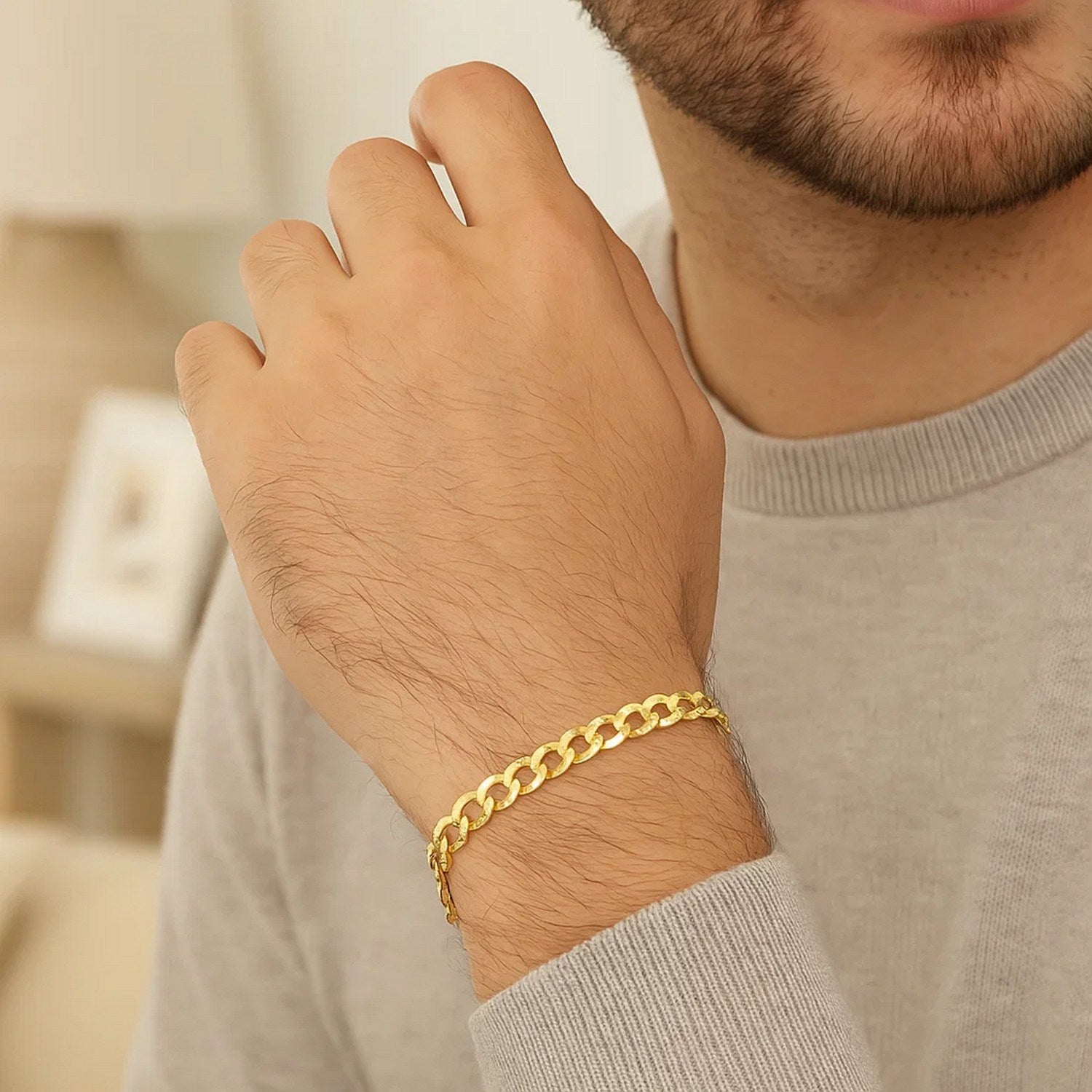 10k Yellow Gold Curb Bracelet (4.70 mm)
