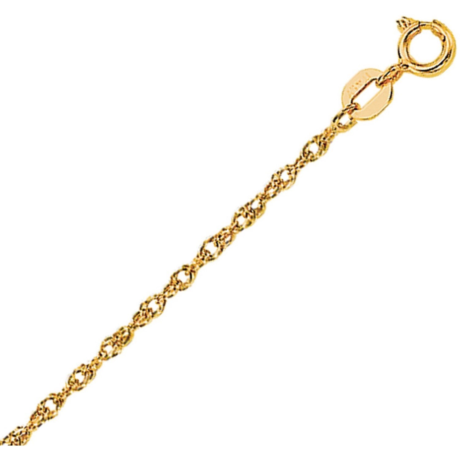14k Yellow Gold Machine Rope Chain (1.10 mm)