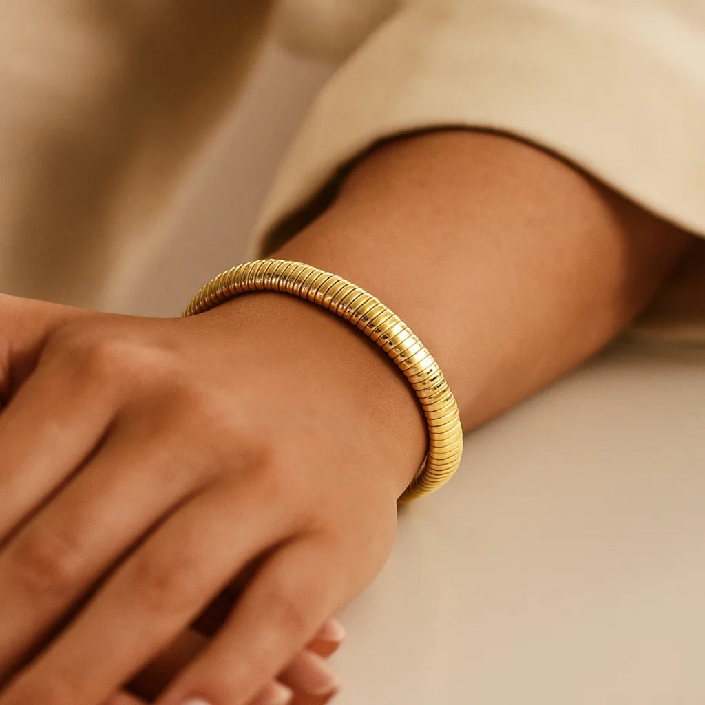Tubogas Bracelet in 14K Yellow Gold (9.00 mm)