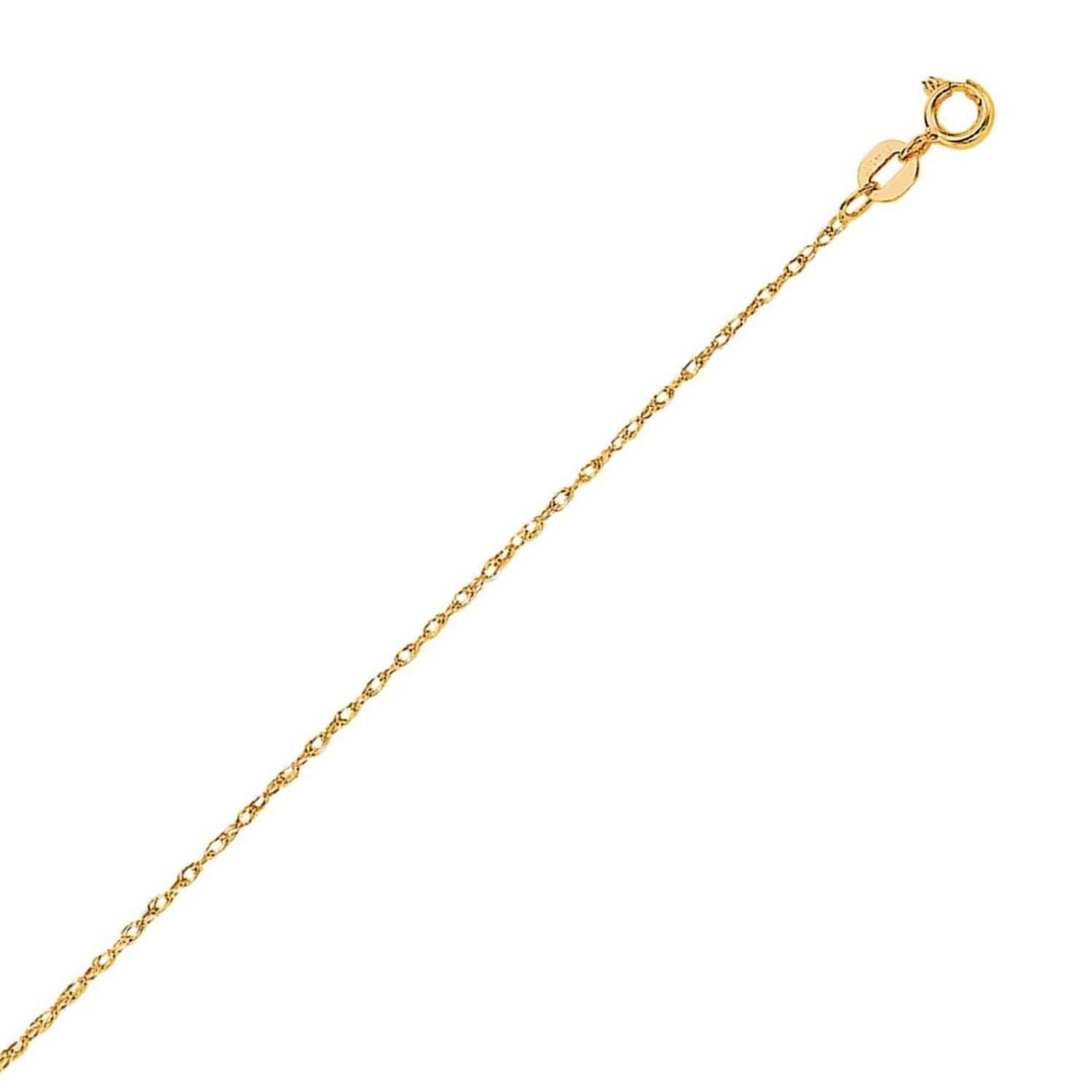 14k Yellow Gold Machine Rope Chain (0.85 mm)