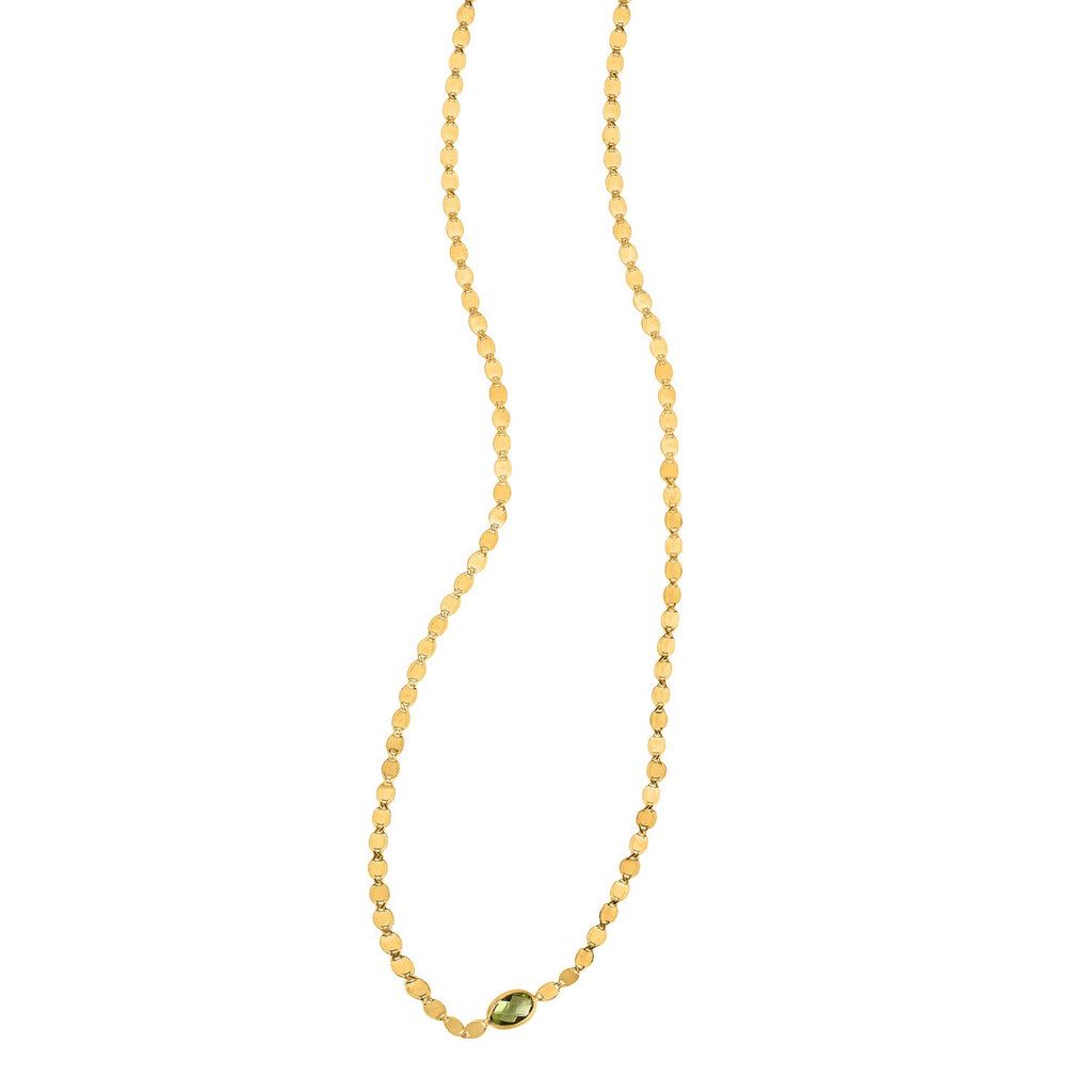 14K Yellow Gold Peridot Mirrored Chain (2.20 mm)