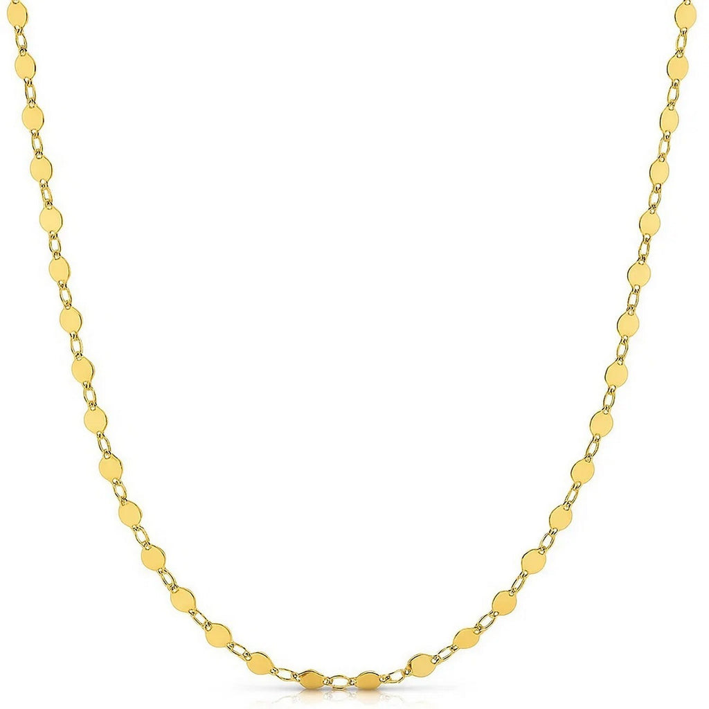 14k Yellow Gold Necklace with Polished Circles