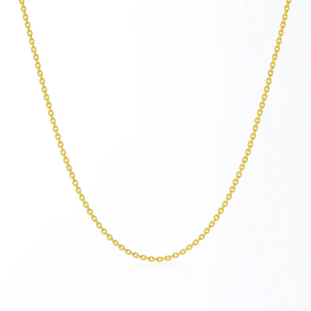 14k Yellow Gold Round Cable Link Chain (2.4 mm)