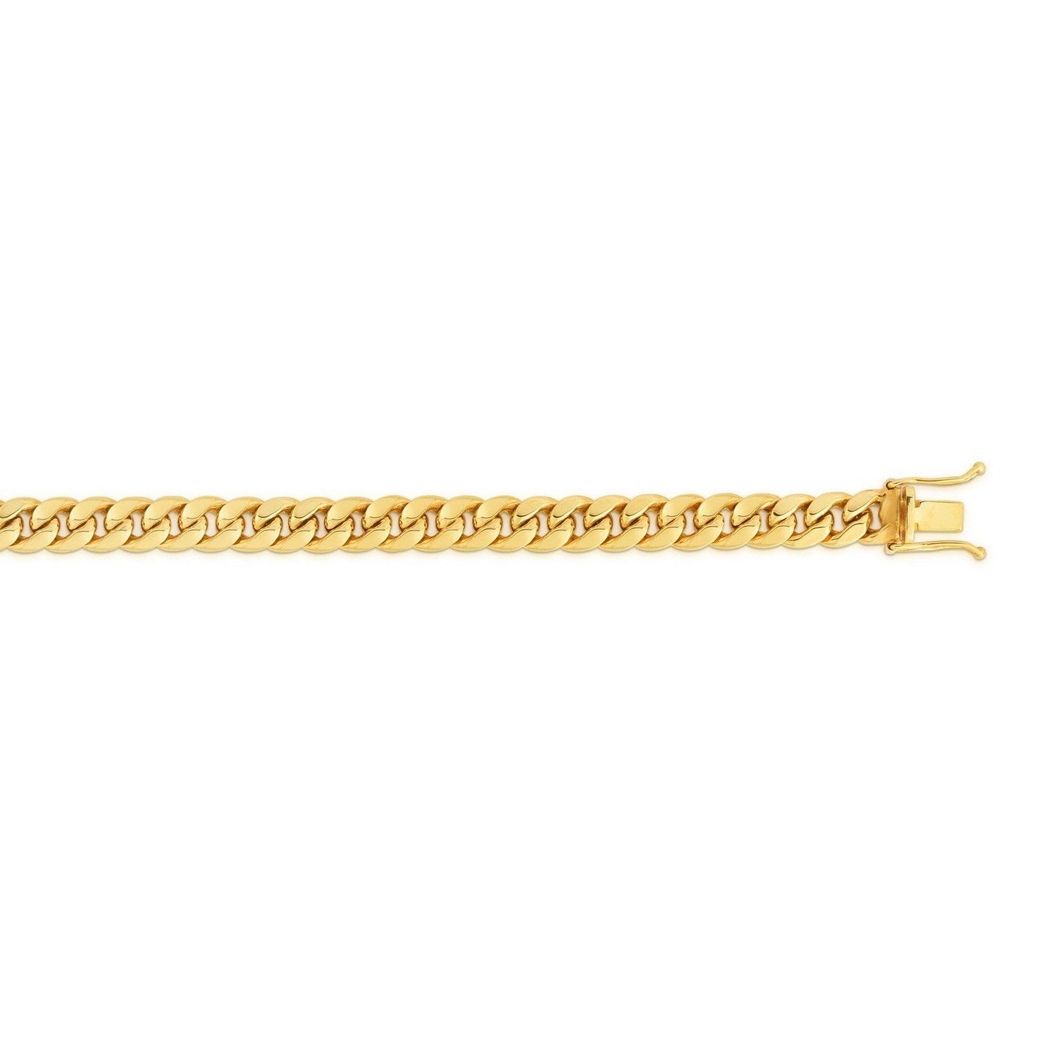 14k Yellow Gold Semi Solid Miami Cuban Chain (4.50 mm)