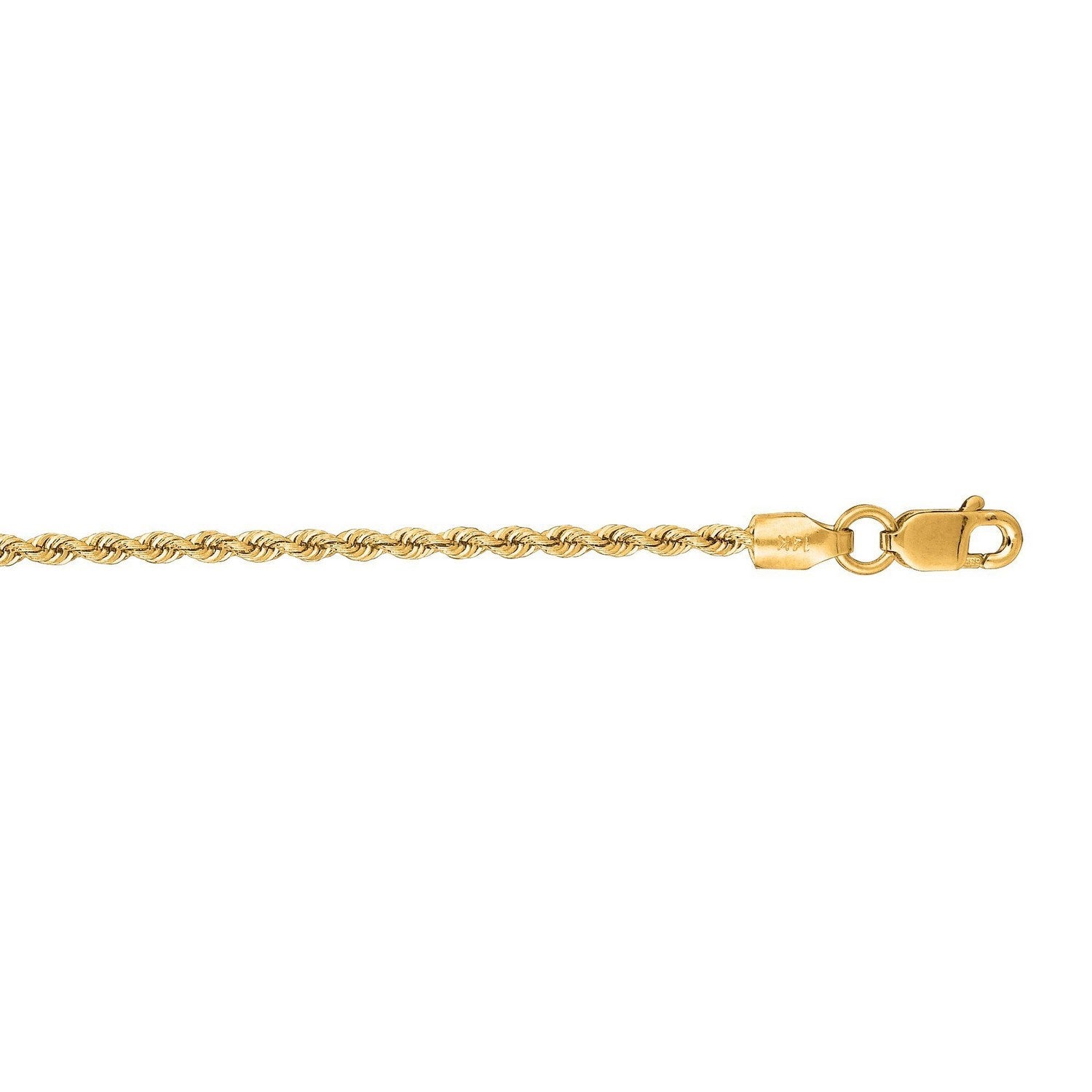 14k Yellow Gold Solid Rope Chain (1.50 mm)