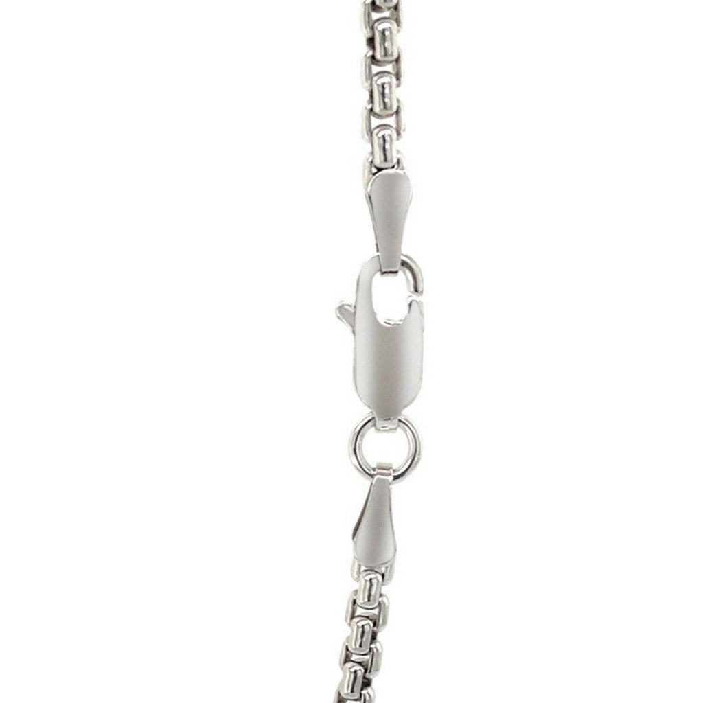 Sterling Silver Rhodium Plated Round Box Chain (2.20 mm)