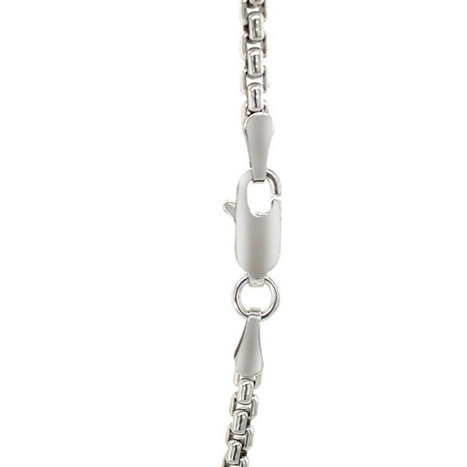 Sterling Silver Rhodium Plated Round Box Chain (2.20 mm)